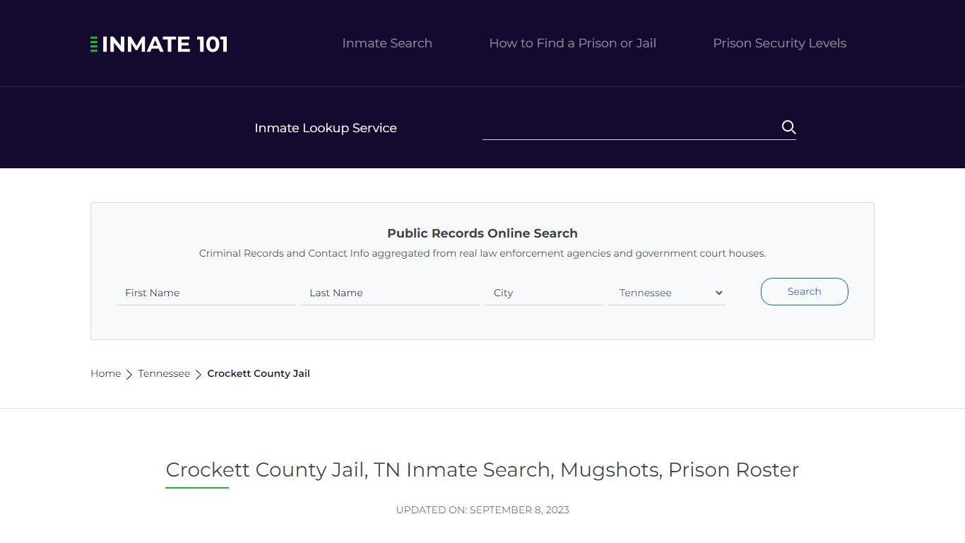 Crockett County Jail, TN Inmate Search, Mugshots, Prison Roster